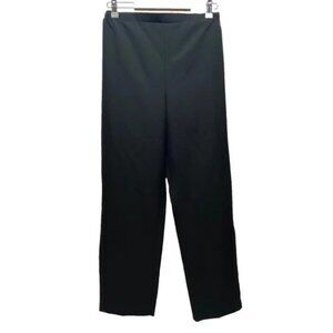 Monterey Canyon Slacks Women's 12 Black Pull On Straight Leg Elastic Waist Pants